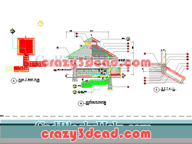Landscape Garden Pavilion CAD Detail